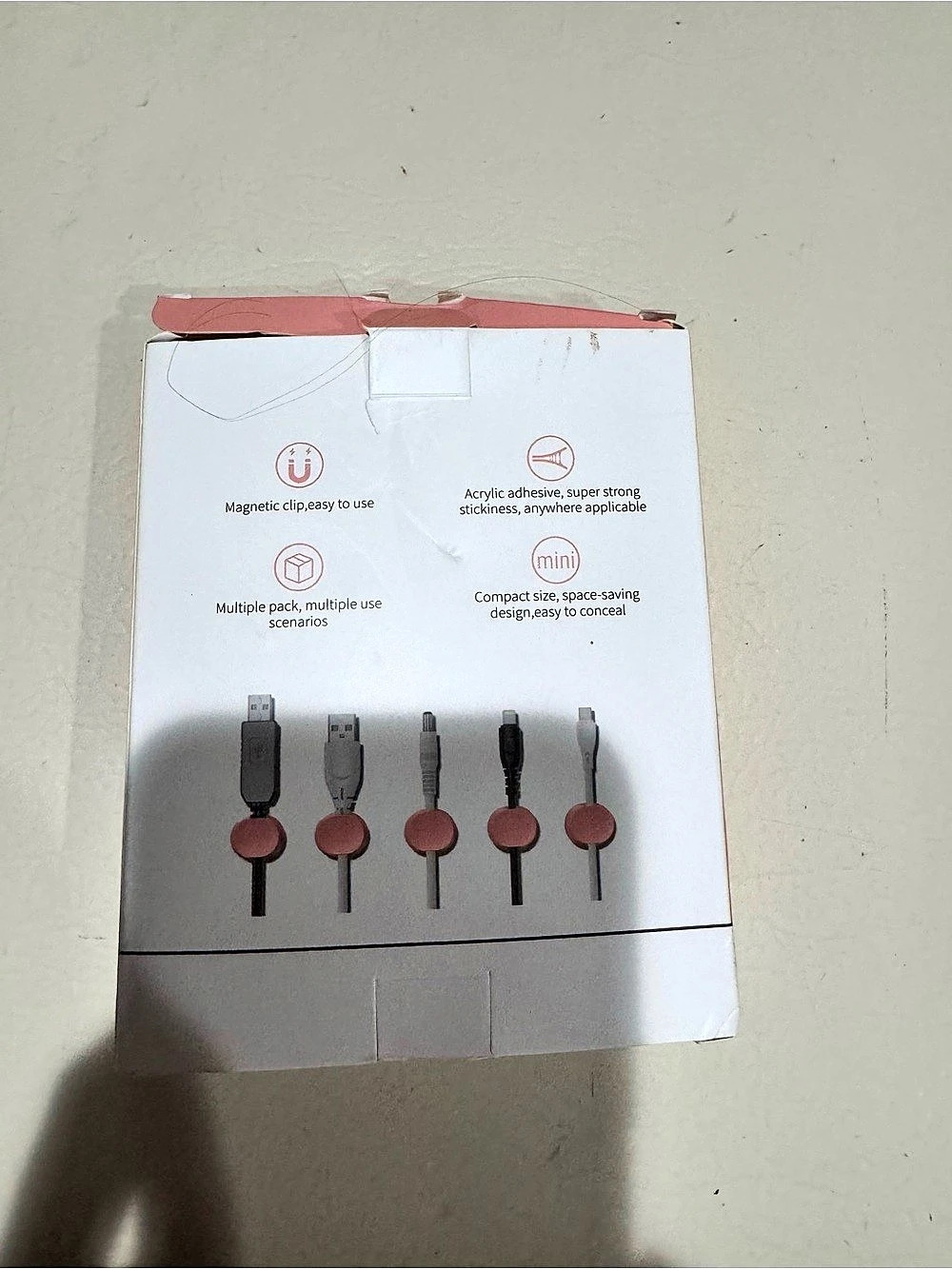 Magnetic Cable Organizer 12-Piece Pink & Gray! There’s 9 left I used four of the